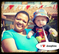 Josephine with Jeandre (5 months)